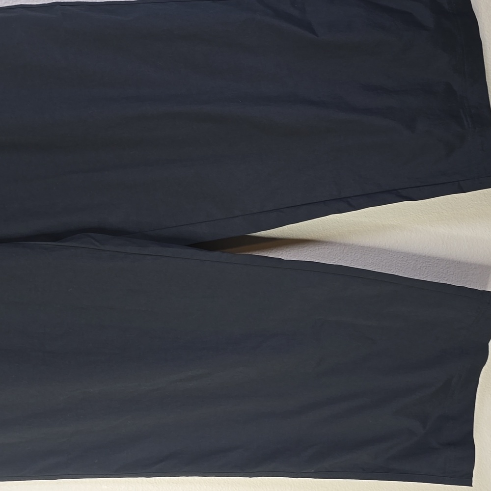 Athleta Drift Poplin Pants Black Back Elastic Waist Wide Leg Drawstring Size M. - Picture 6 of 12